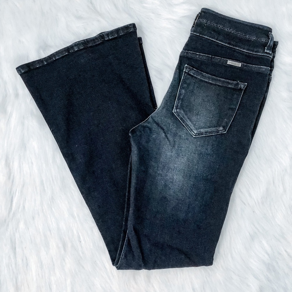 Kancan high rise dark wash flare jeans